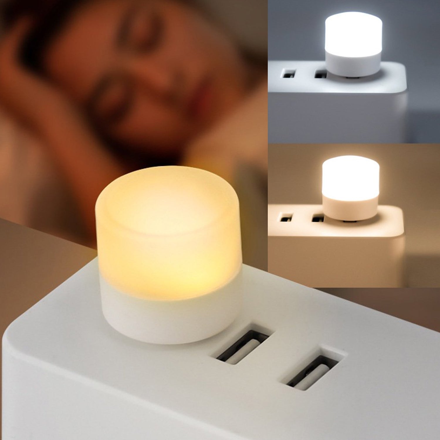Mini Usb Led Night Light - (2 Pc  Set)